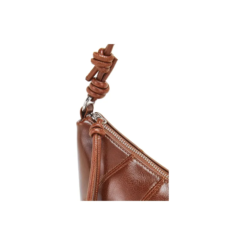 BOSTANTEN Cow Leather Crossbody Bag, Shoulder Bag Regular Women's Black/Coffee-5