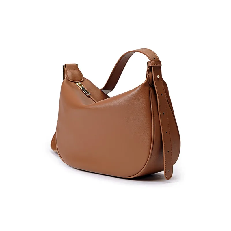 Dubaolu Synthetic Leather Crossbody Bag, Shoulder Bag Women's Caramel Brown/Classic Black/Ecru & Brown/Oat Apricot-5