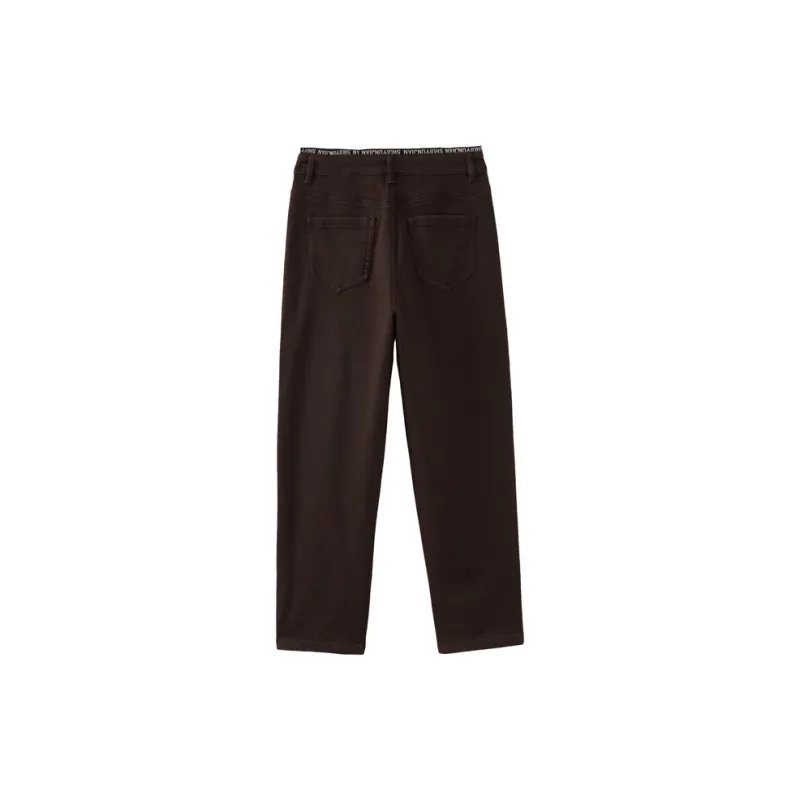 SHUIYUNJIAN Jeans Women's Dark Coffee-1