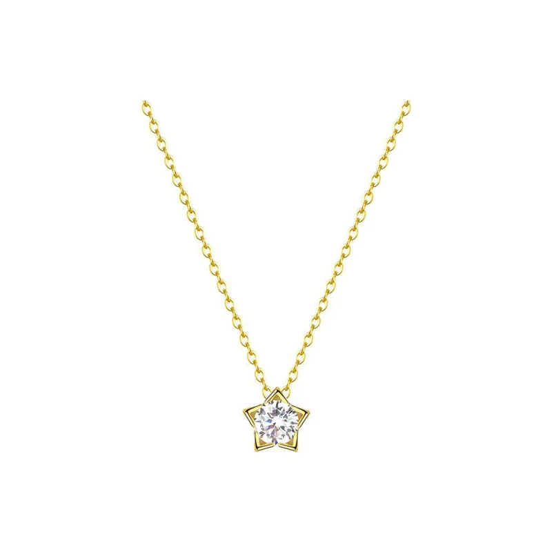 TEEX Sparkling Diamond Necklaces Women's-0