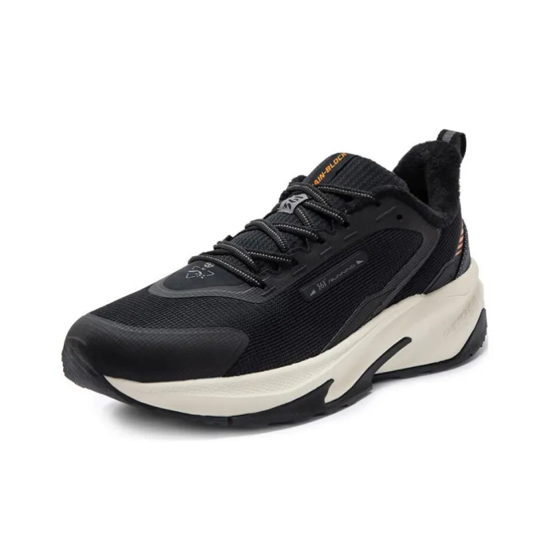 361° Ride The Mountain Anti Slip Wear Resistant Low Top Casual Running Shoes Men's Black White Orange-1