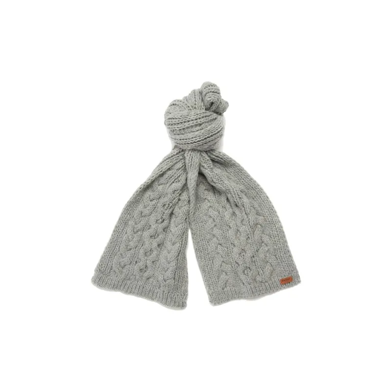 BARBOUR Acrylic Knit Scarves Women's Gray-1