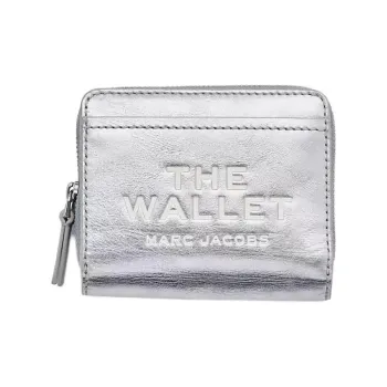 MARC JACOBS Leather Wallet Mini Women's Metallic