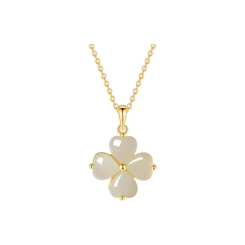 VANA Hetian Jade Necklaces Pale Greenish White Jade Women's-0