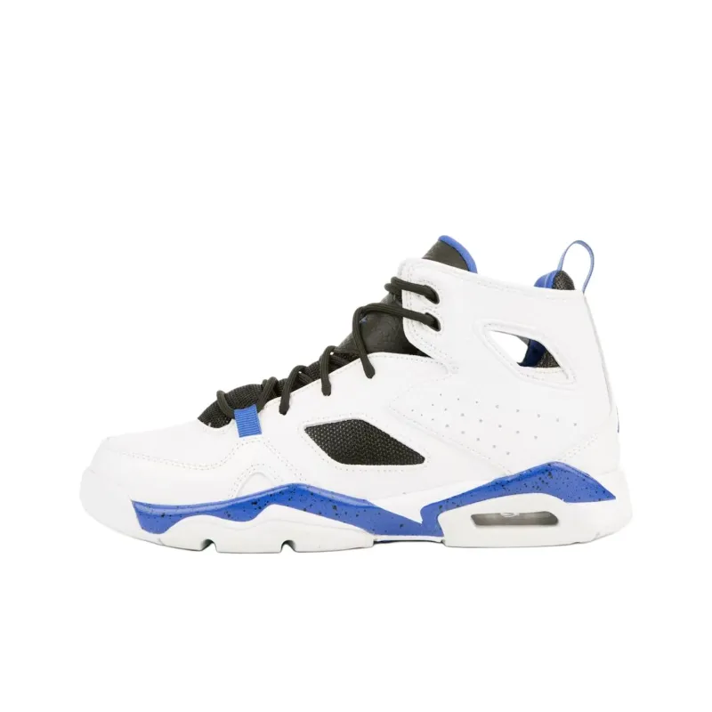 Jordan Flight Club 91 Cushioning Wear-Resistant High-Top Children's Basketball Shoes White Teenagers-0