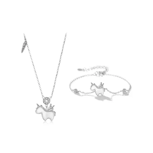 WANLIACC Alloy Dreamy Unicorn Necklace Set Women's