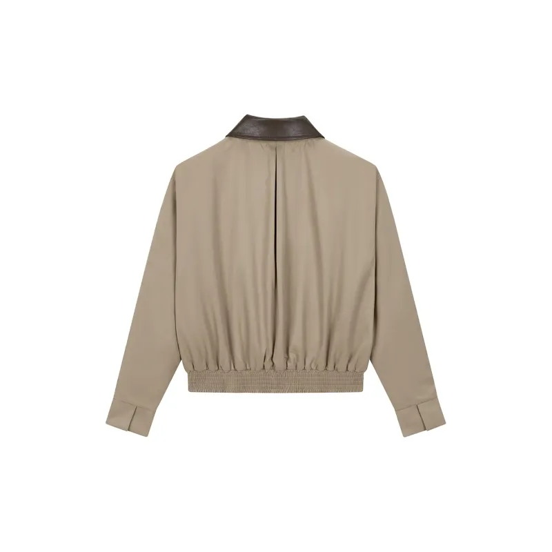Heartboon Jackets & Coats Women's Khaki-1