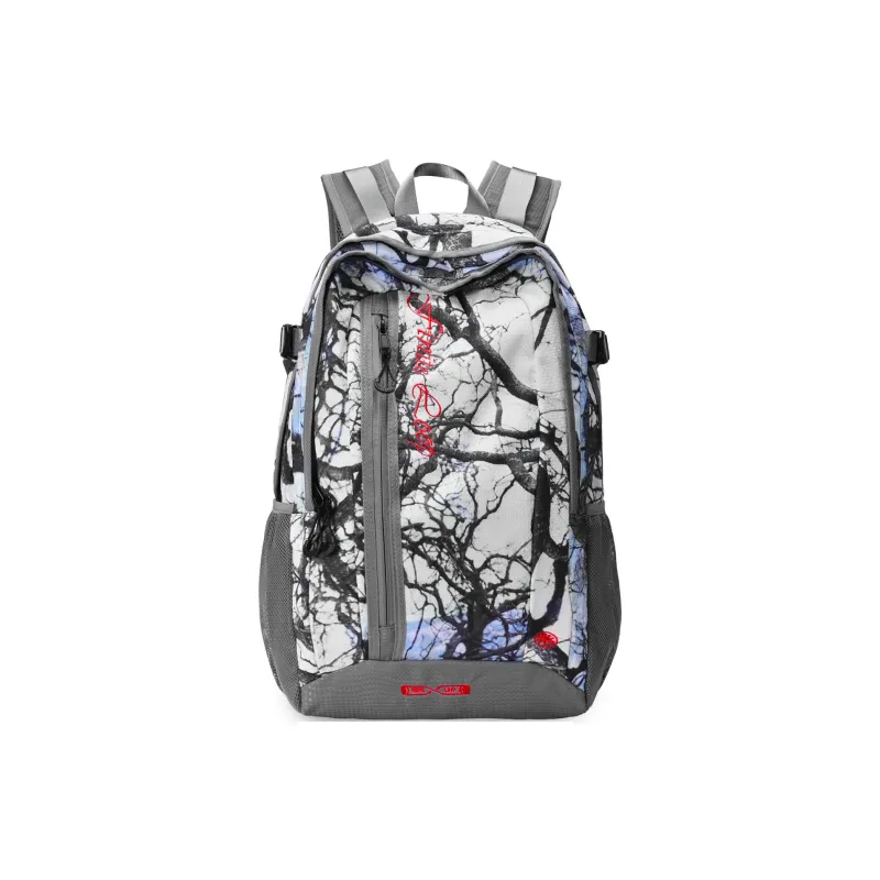 FINITE LOOP Recycled Material Students Backpack Unisex Gray-0