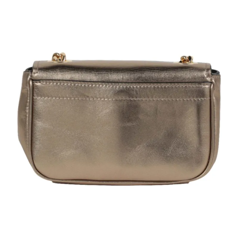 MOSCHINO Leather Shoulder Bag Crossbody Bag Women's Gold-3