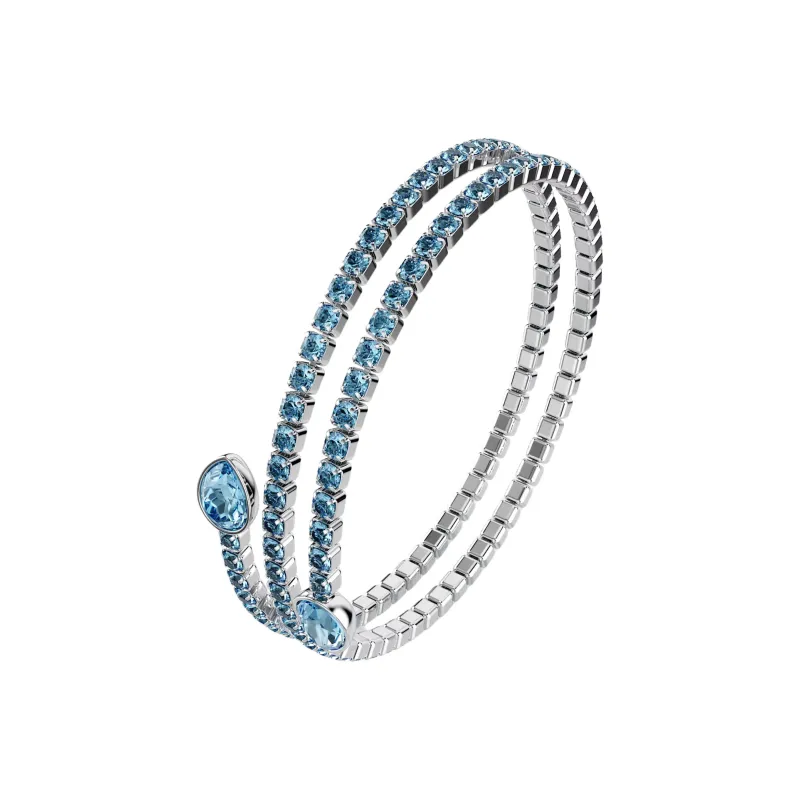 Swarovski Faux Crystal Bangles Women's Blue-2