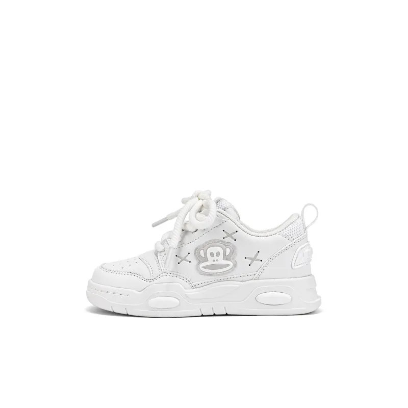 PAUL FRANK Fashion Lightweight Cushioning Low Top Kids' Skateboarding Shoes White Kids'-0