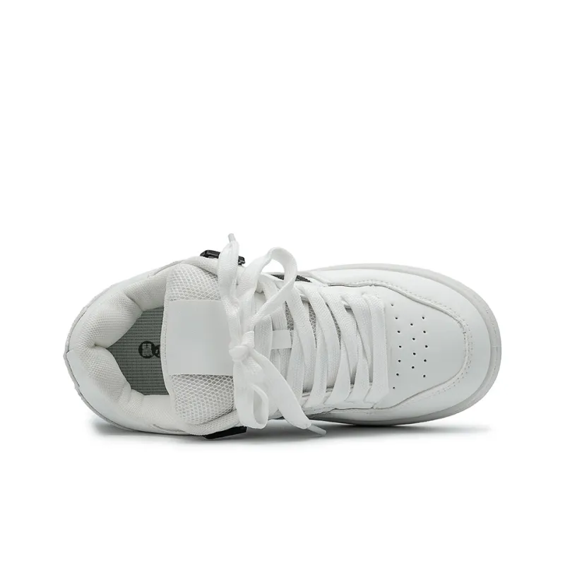SHUXIAOBEI Anti Slip And Wear Resistant Lightweight Low Top Skateboard Shoes Unisex White Blue-91