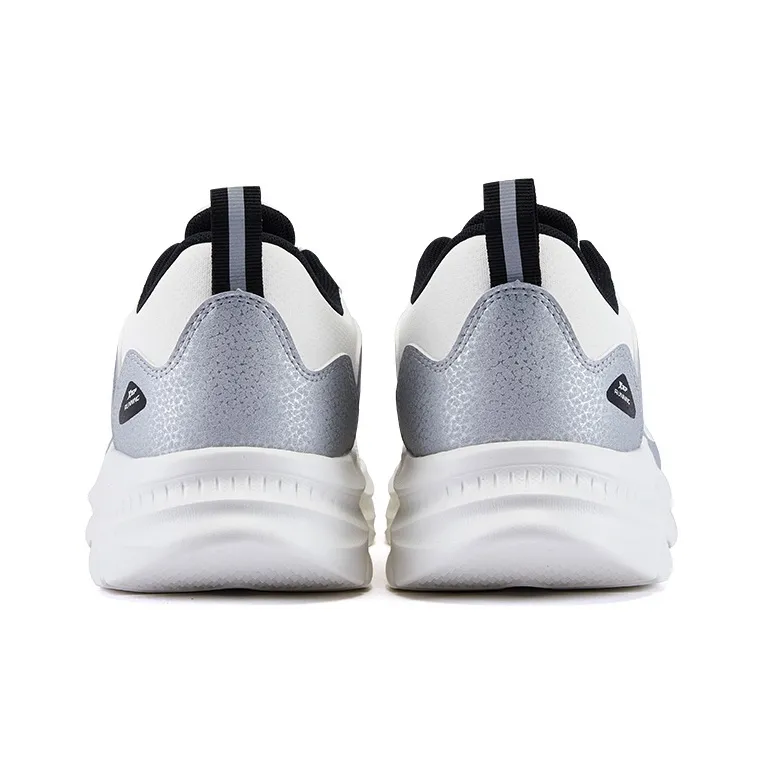XTEP Cushioning, Slip Resistant, And Abrasion Resistant Low Top Casual Running Shoes Men's White Silver-3