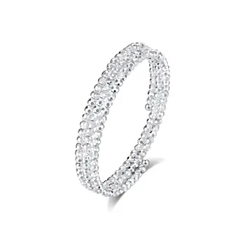 Happy Tide 999 Fine Silver Bangles Women's Silver