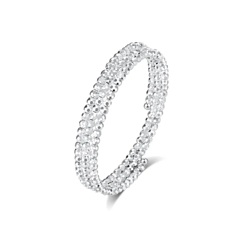 Happy Tide 999 Fine Silver Bangles Women's Silver-0