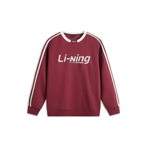 LINING Sports Life Collection Sweatshirts Unisex Bicycles Red