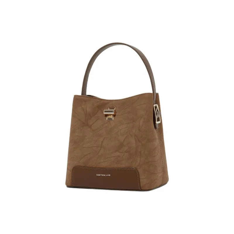 BASTO PU Handbag, Shoulder Bag, Crossbody Bag Trumpets Women's Gray/Brown-5