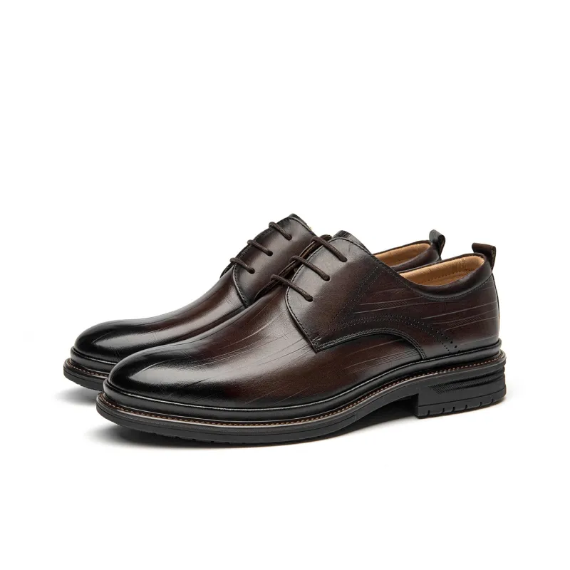 Spider King Dress Shoes Men Low Top Black/Brown-8