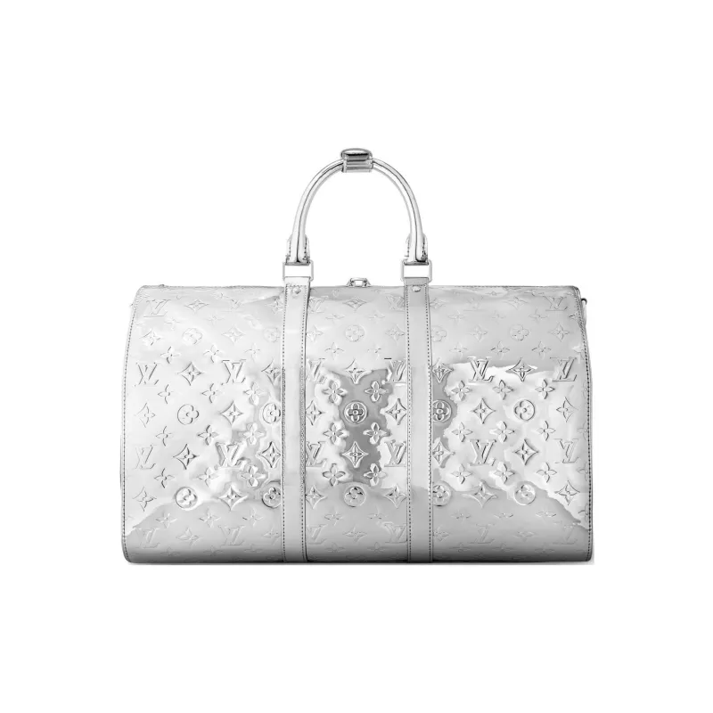 LOUIS VUITTON Keepall Bandouliere 45 Silver-2