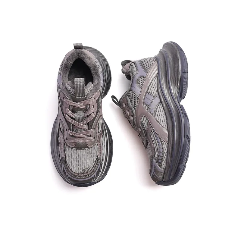BURGELY Lightweight Warm Low-Top Chunky Sneakers Women's-3