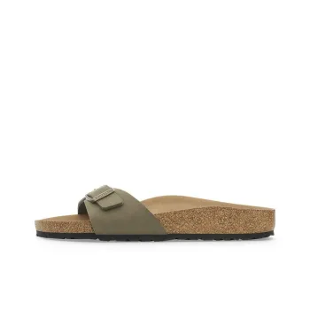 Birkenstock Madrid Series Slip Resistant Slide Slippers Women's Pine Green Narrow Fit