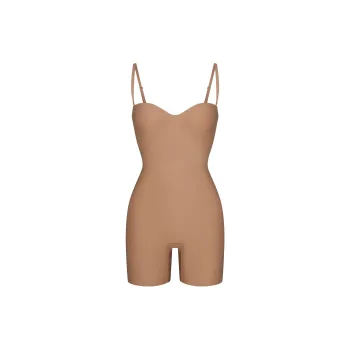 SKIMS FW24 BODY CORE SCULPT UNDERWIRE MID THIGH BODYSUIT Shapewear Women's SIENNA/Ochre Stone Color
