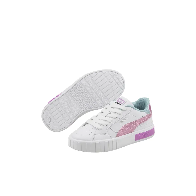 PUMA Cali Star Fly-mingo Slip-Resistant Anti-Kick Low-Top Kids' Skateboarding Shoes White Children Aged 3-7 Years Old-3