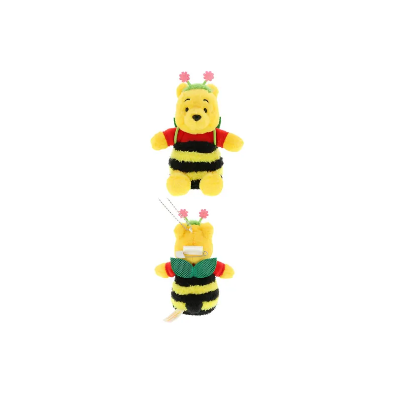 Disney The Honey Shaped Winnie The Pooh With Floral Patterns Dolls Plush Pendant 15cm High-1