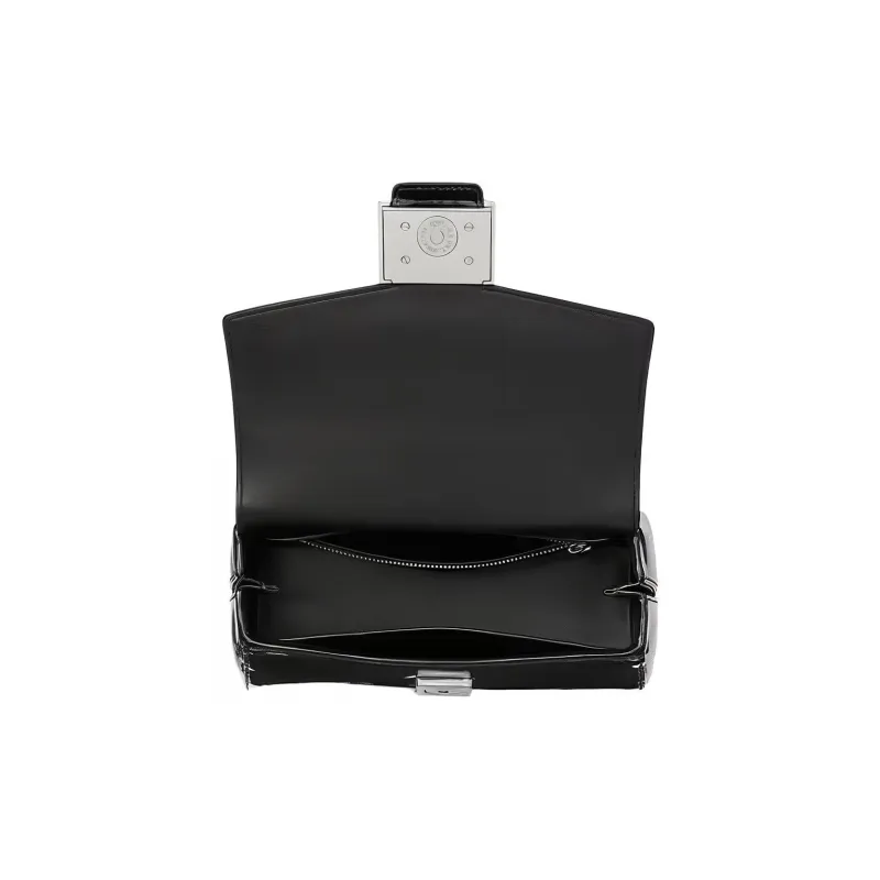 Kate Spade Katy Patent Leather Smooth Leather Shoulder Bag Crossbody Bag Handbag Small Size Women's Black-4