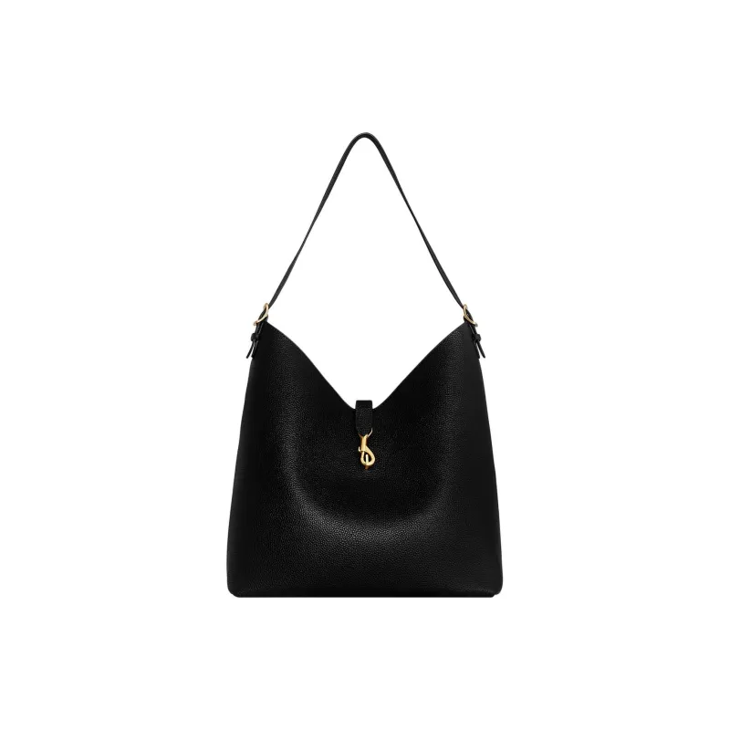 REBECCA MINKOFF Leather Hobo Bag Handbag Shoulder Bag Women's Black-0