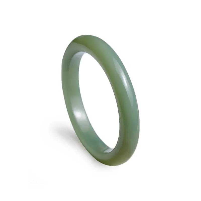 LIYUNMUXUE Hetian Jade Bangles White Jade/Pale Greenish White Jade Women's-0