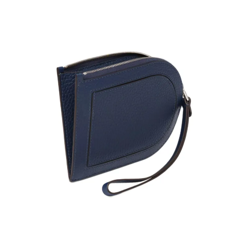 Delvau Calfskin Wallets Coin Purses Women's Dark Blue-1