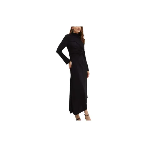 NANUSHKA Twisted front Asymmetric Midi Shirt Dress