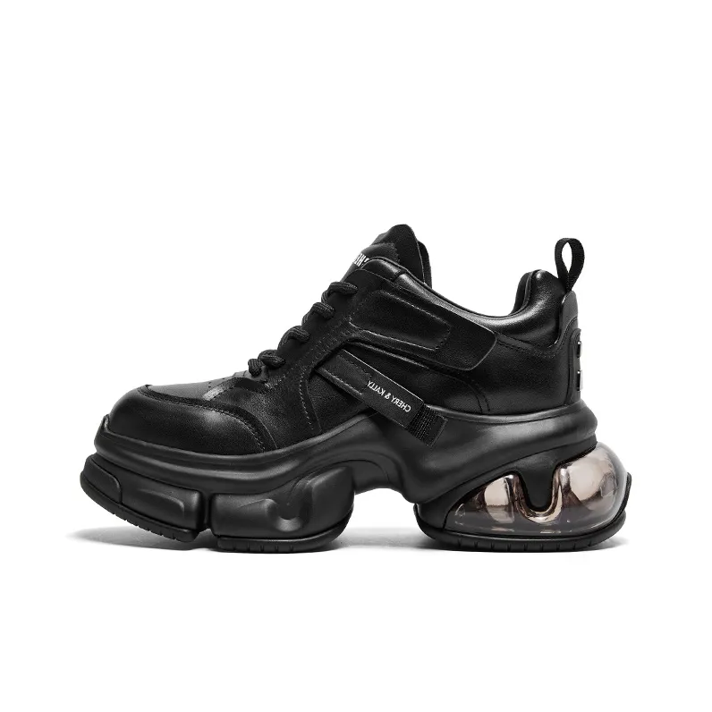 CHERYKALLY Anti Slip And Wear Resistant Height Increasing Low Top Chunky Sneakers Women's-6
