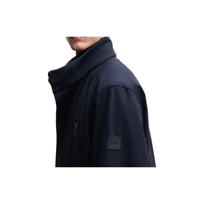HUGO BOSS Logo Patch Funnel Neck Jacket-4
