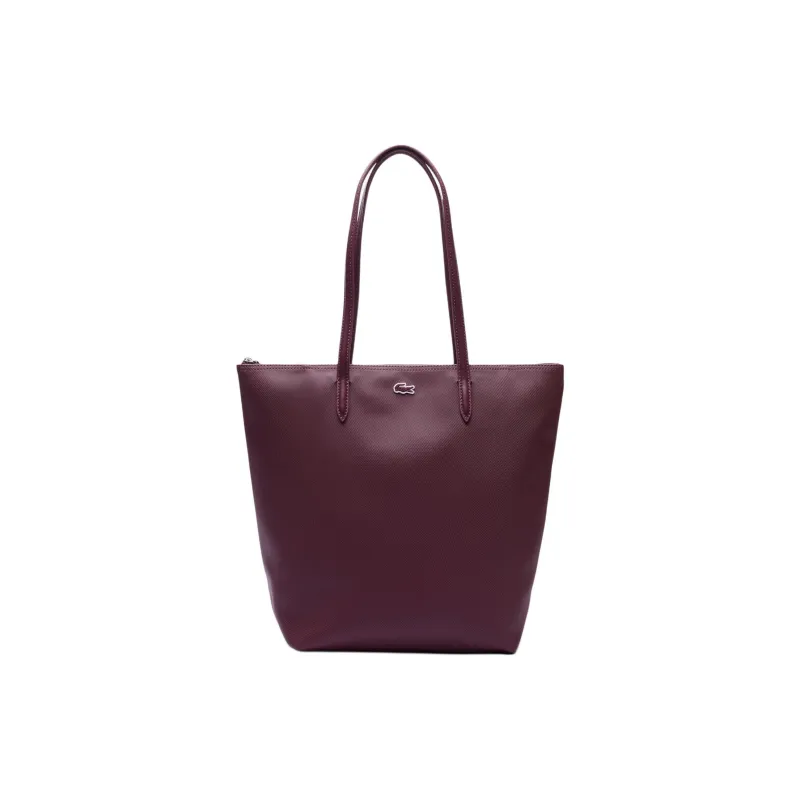 LACOSTE PVC Tote Bag Shopping Bag Shoulder Bag Handbag Regular Women's Plum Color-0