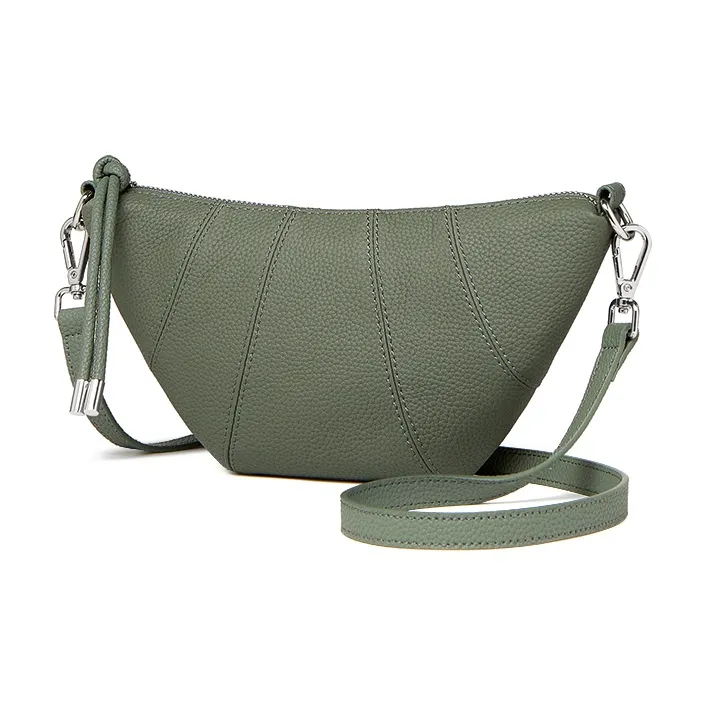 ZOOLER Top Grain Cow Leather Crossbody Bag Regular Women's Elephant Gray/Hepburn Black/Jasper/Milk White-14