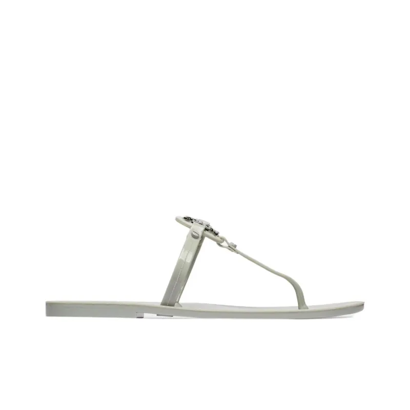 TORY BURCH Miller Slip Resistant Flip Flops Women's Gray Silver-1