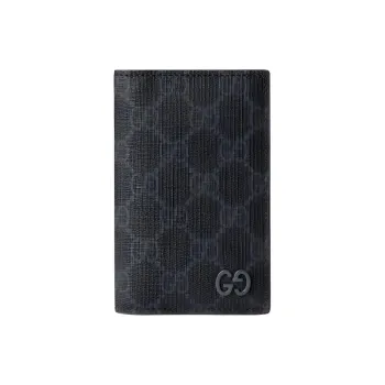 GUCCI Canvas Card Holder Unisex Black