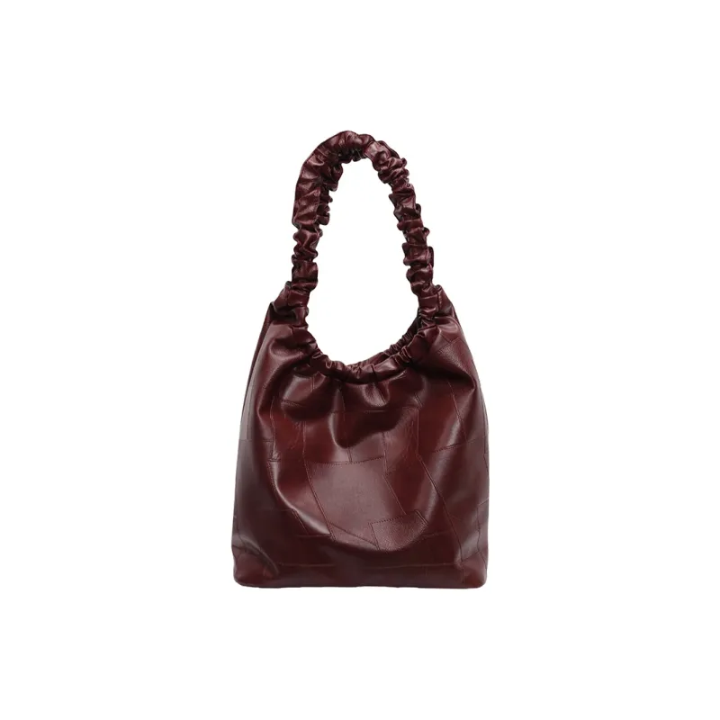 Yalu PU Tote Bag, Shoulder Bag Regular Women's Coffee/Black/Burgundy/Silver/Ecru-6