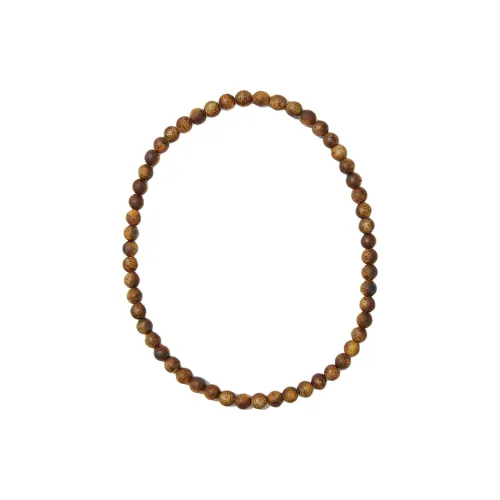 A Bead Song Green Kyara Agarwood 7mm/54 Pcs Double Rings Black Body Round Leaves 8g+ Unisex