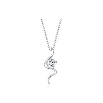 Trpopo S925 Silver Collarbone Chain Necklace Adjustable Women's