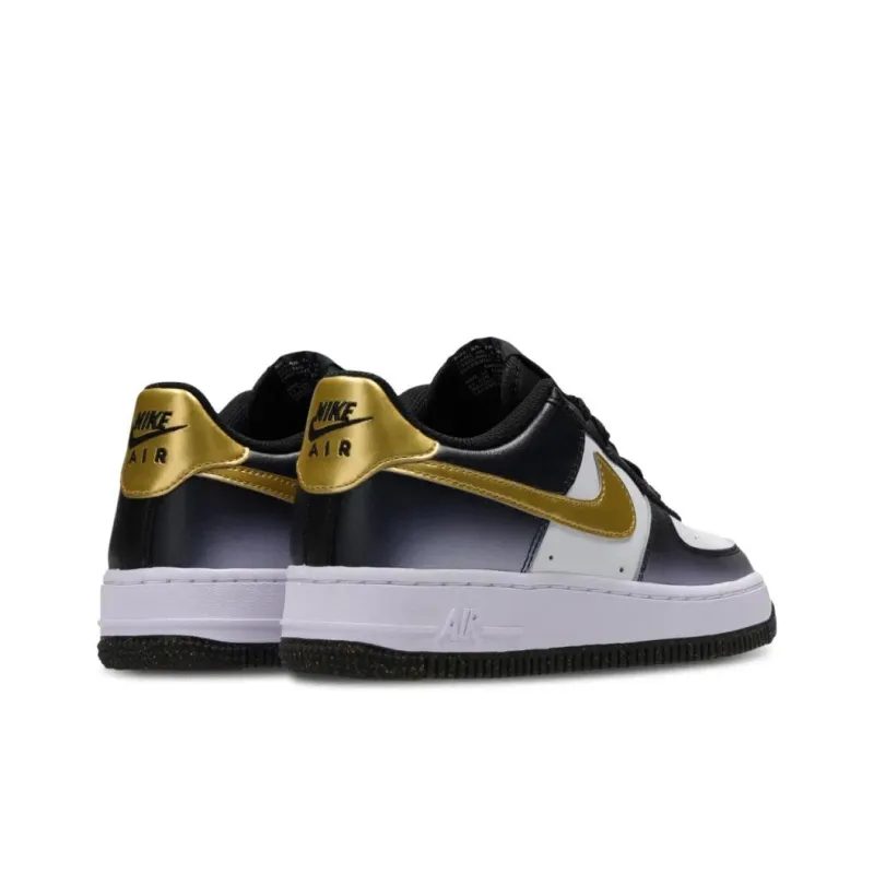 Nike Air Force 1 Lv8 Anti Slip Wear Resistant Low Top Skateboard Shoes Black White Teenagers-3
