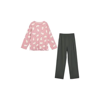 Red Beans At Home Pajama Set Women's Gorgeous Pink