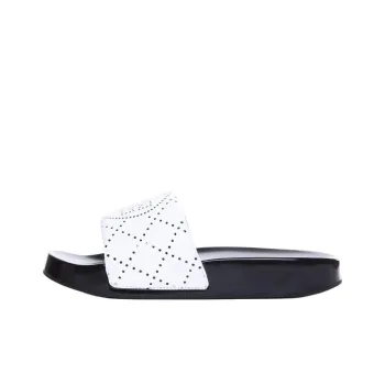 TORY BURCH Rubber Sole Abrasion Resistant Slide Slippers Women's White