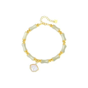 VANA Hetian Jade Bracelets Pale Greenish White Jade Women's