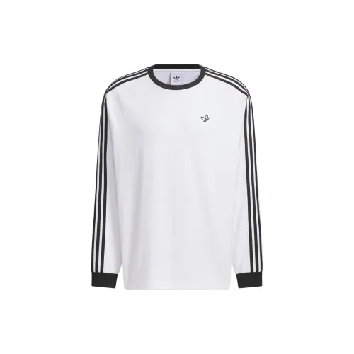 Adidas Originals 3-Stripes T-Shirts Unisex White Includes Necklaces