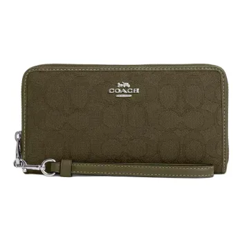 COACH Recycled Material Wallet Small Size Women's Olive