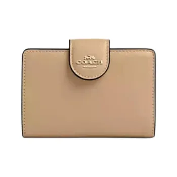 COACH Refined Calfskin Wallet Medium Size Women's Tan