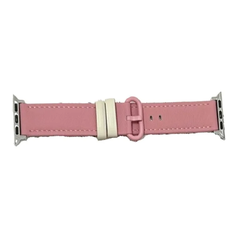 Warbler Dew Compatible With Apple Watch Apple Watch Band S9/S8/SE/7/6/5/4/3 Elliptical Buckle Multicolor Leather Strap-8